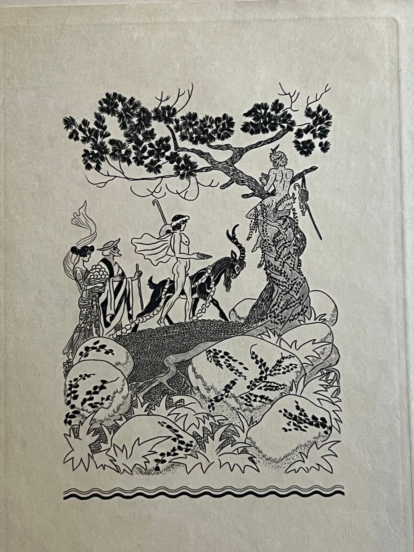 Les Amours pastorales de Daphnis et Chloé - Longus - 1930 | Exemplaire Hors Commerce unique réservé à l'illustrateur Sylvain Sauvage lui-même, le seul artiste ayant reçu un exemplaire personnel en dehors du tirage numéroté | Aufildeslivres.fr