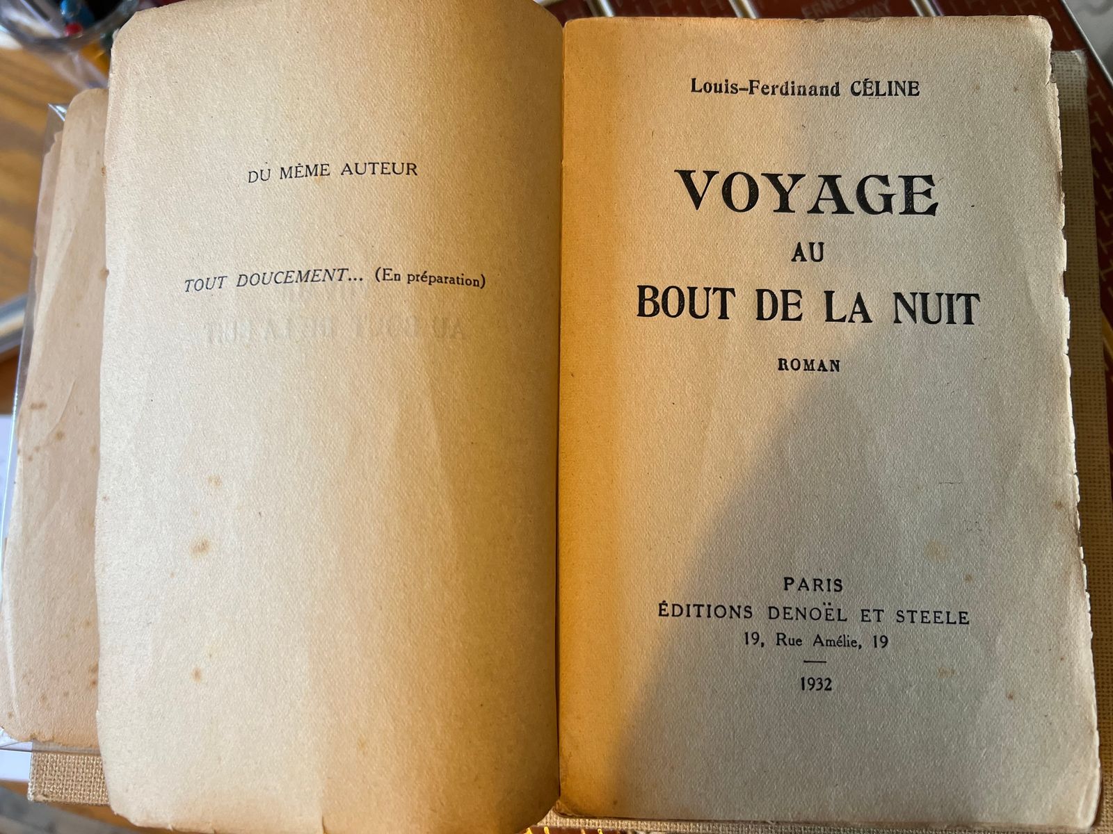 Voyage au bout de la nuit - Louis-Ferdinand Céline - 1932 | Un Exemplaire à l'Adresse Originale de l'Imprimerie Moderne de Montrouge, Avant le Déménagement | Aufildeslivres.fr