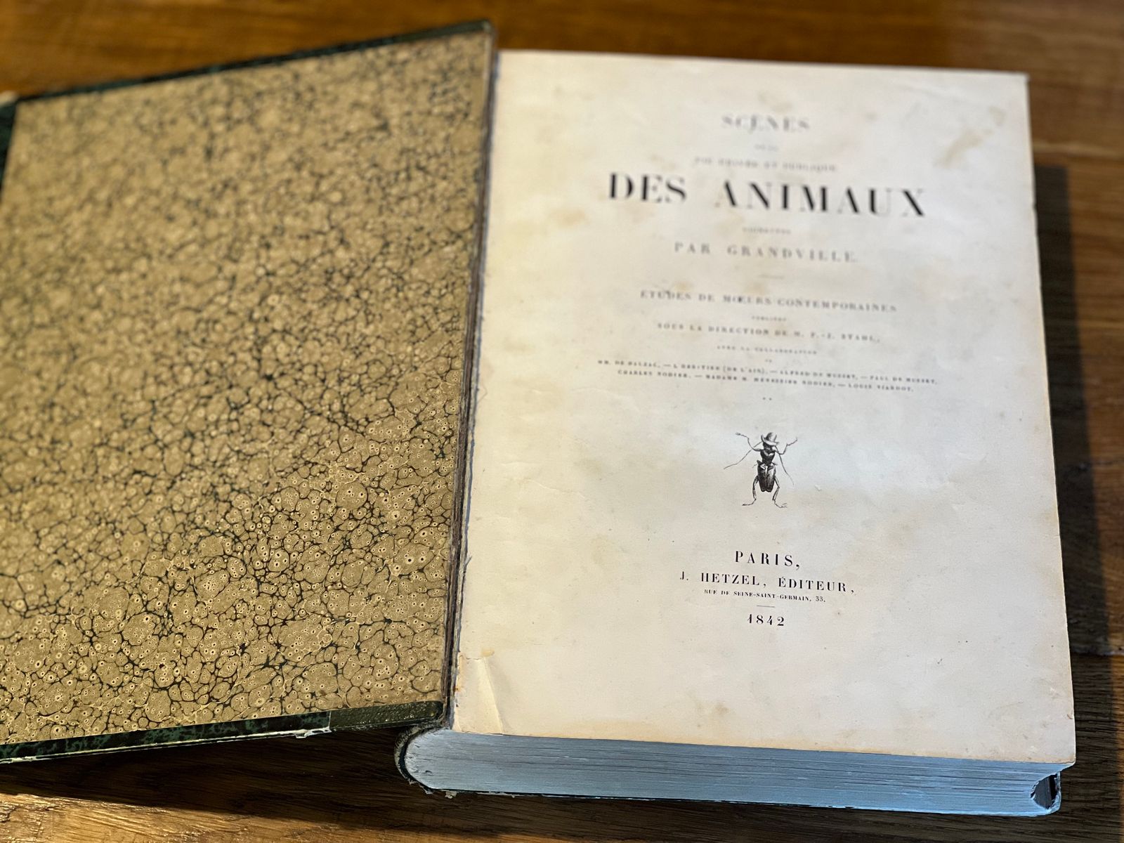 Scènes de la vie privée et publique des animaux - Tome II - Grandville - 1842 | Rareté et édition originale | Aufildeslivres.fr