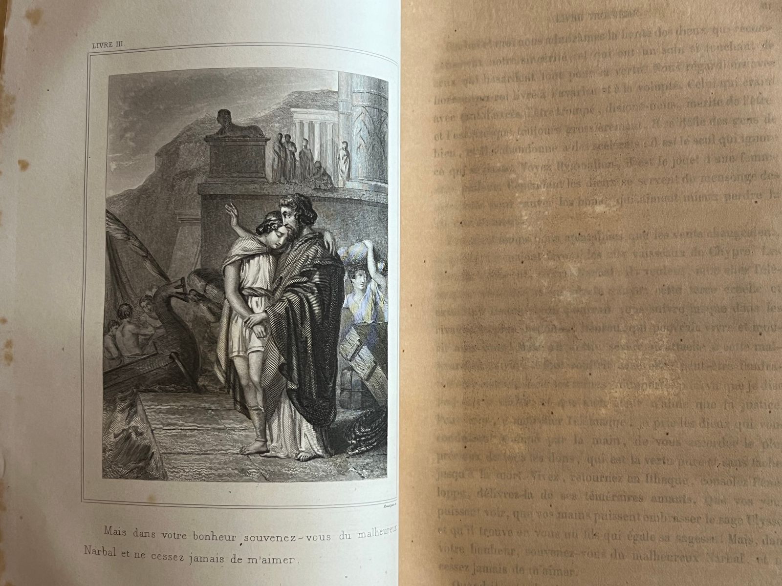 Aventures de Télémaque - François Fénelon - 1844 | Édition Belin-Leprieur du chef-d'œuvre pédagogique de Fénelon, témoin de la diffusion populaire des classiques français au XIXe siècle | Aufildeslivres.fr